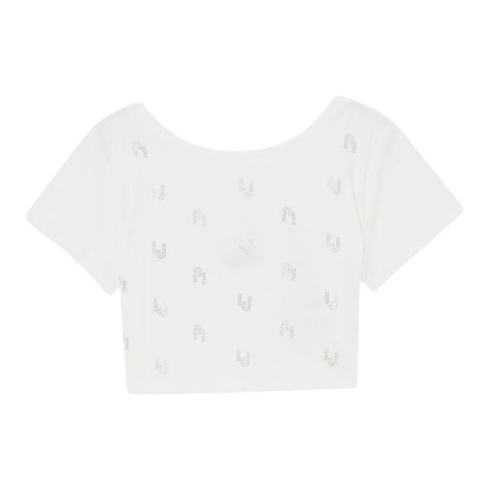Liu Jo T-Shirt Girocollo Tinta Unita con Stampa Logo per Bambina GA5159XX BIANCO LIU JO 