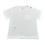 Teddy E Minou T-Shirt Girocollo Tinta Unita per Neonato E25SH015M0170 BIANCO TEDDY E MINOU 