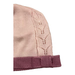 COLORI CHIARI cappello tinta unita con fiocco in contrasto Rosa per Neonata FF787885 ROSA COLORI CHIARI 