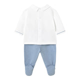 Mayoral Completo 2 Pezzi Shirt-Ghettina Bicolore per Neonato 1558 BIANCO/BLU MAYORAL 