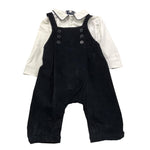 ALETTA completo 3 pezzi camicia-salopette-papillon Blu per Neonato MA220358 BLU ALETTA 