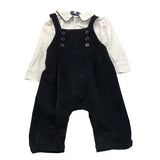 ALETTA completo 3 pezzi camicia-salopette-papillon Blu per Neonato MA220358 BLU ALETTA 