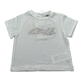 M+E' T-Shirt Girocollo tinta unita con Brillantini Panna per Bambina UE1817 PANNA M+E' 