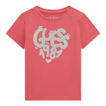 Guess T-Shirt Tinta Unita con Stampa per Neonata A5RI00K6YW4X ROSA GUESS 