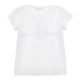 Monnalisa T-Shirt Girocollo Tinta Unita con Stampa per Neonata 11E609N BIANCO MONNALISA 