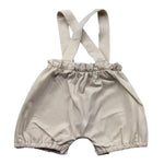 Le Bebe Pagliaccetto Tinta Unita con Bretelle per Neonata LBG6310 BEIGE LE BEBE 