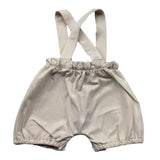 Le Bebe Pagliaccetto Tinta Unita con Bretelle per Neonata LBG6310 BEIGE LE BEBE 