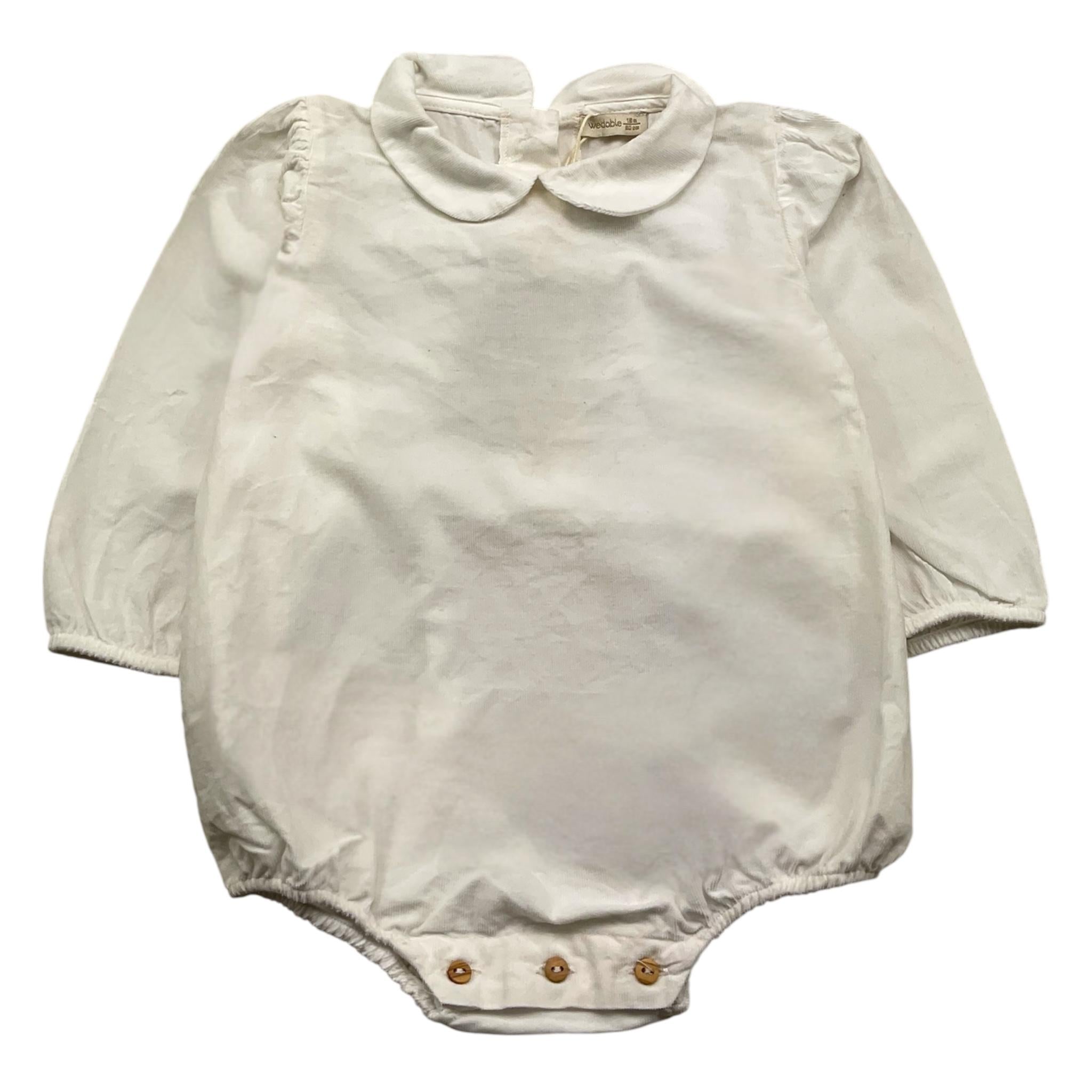 WEDOBLE camicia body tinta unita manica lunga Panna per Neonato I2209916A PANNA WEDOBLE 