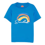 Sundek T-Shirt Girocollo Tinta Unita con Stamp per Bambino B153TEJS00 BLU SUNDEK 