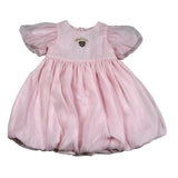 Moschino Abito Tinta Unita con Stampa per Neonata MDV0DE ROSA MOSCHINO 