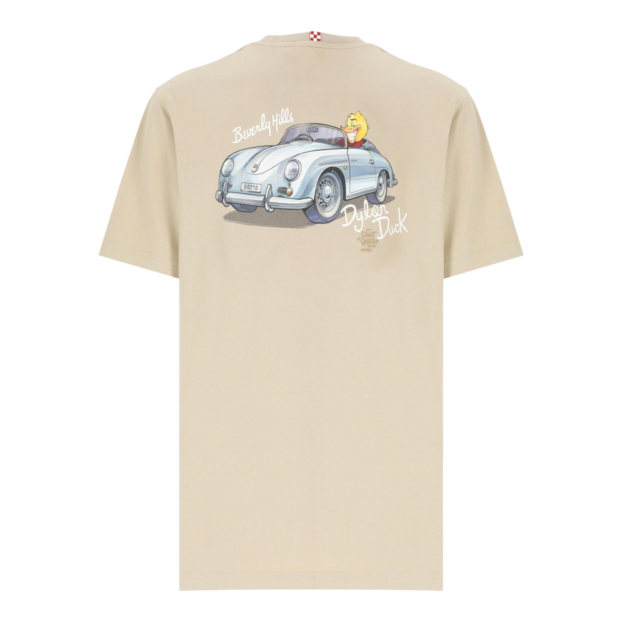 Saint Barth T-Shirt Girocollo Tinta Unita con Stampa per Bambino TSH000105355 BEIGE SAINT BARTH 