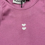 Please Canotta Tinta Unita A Costine per Bambina M019072G72 ROSA PLEASE 