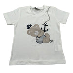 J.O. Milano T-Shirt Girocollo tinta unita con Stampa Panna per Neonato 576B3 PANNA J.O. MILANO 