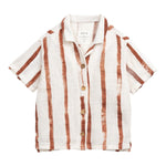 Play Up Camicia Tinta Unita con Fantasia A Righe per Bambino PA033AQ11251 BIANCO PLAY UP 