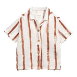 Play Up Camicia Tinta Unita con Fantasia A Righe per Bambino PA033AQ11251 BIANCO PLAY UP 
