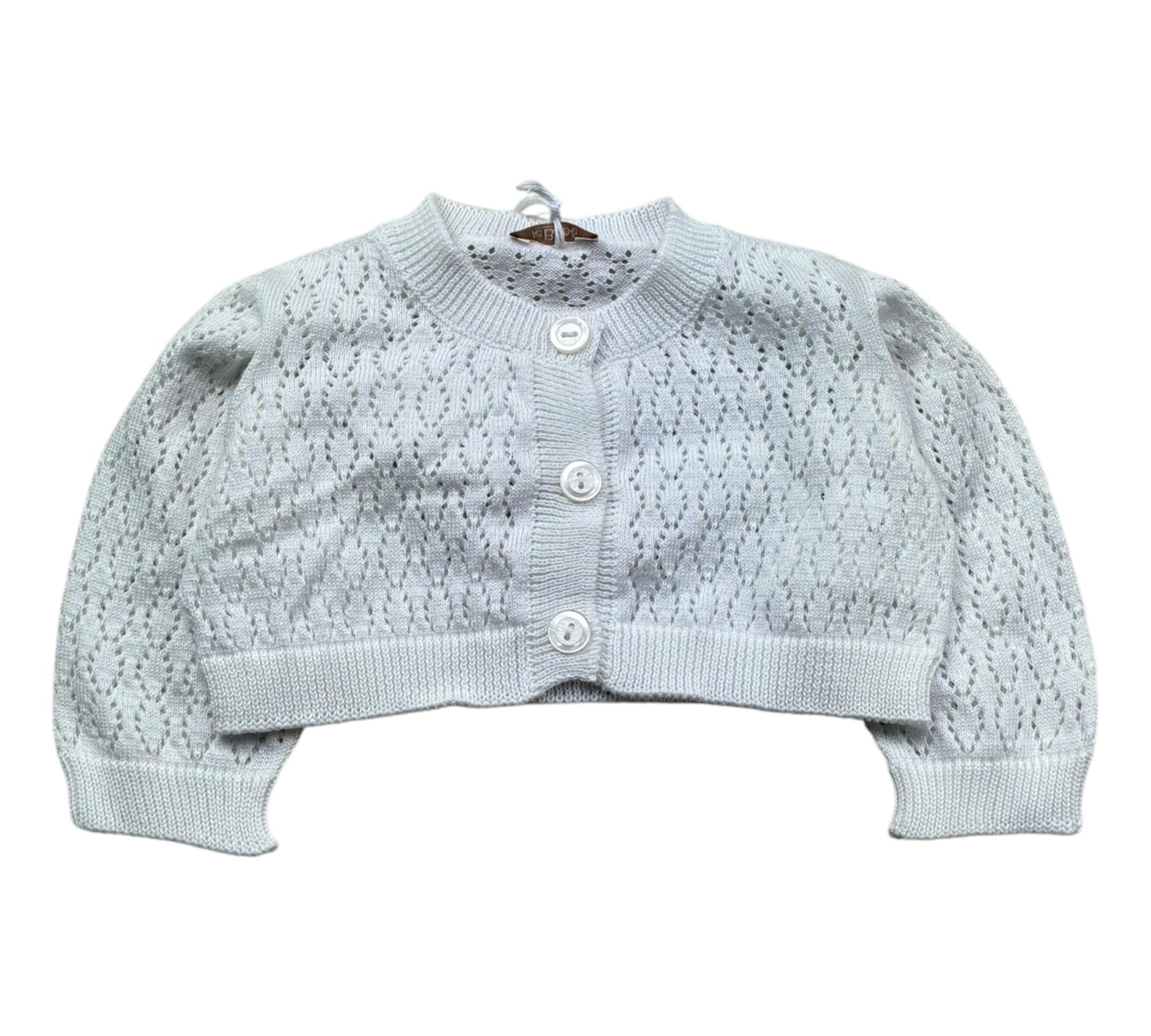 Le Bebe Coprispalle Tinta Unita Traforato per Neonata LBG6405 BIANCO LE BEBE 