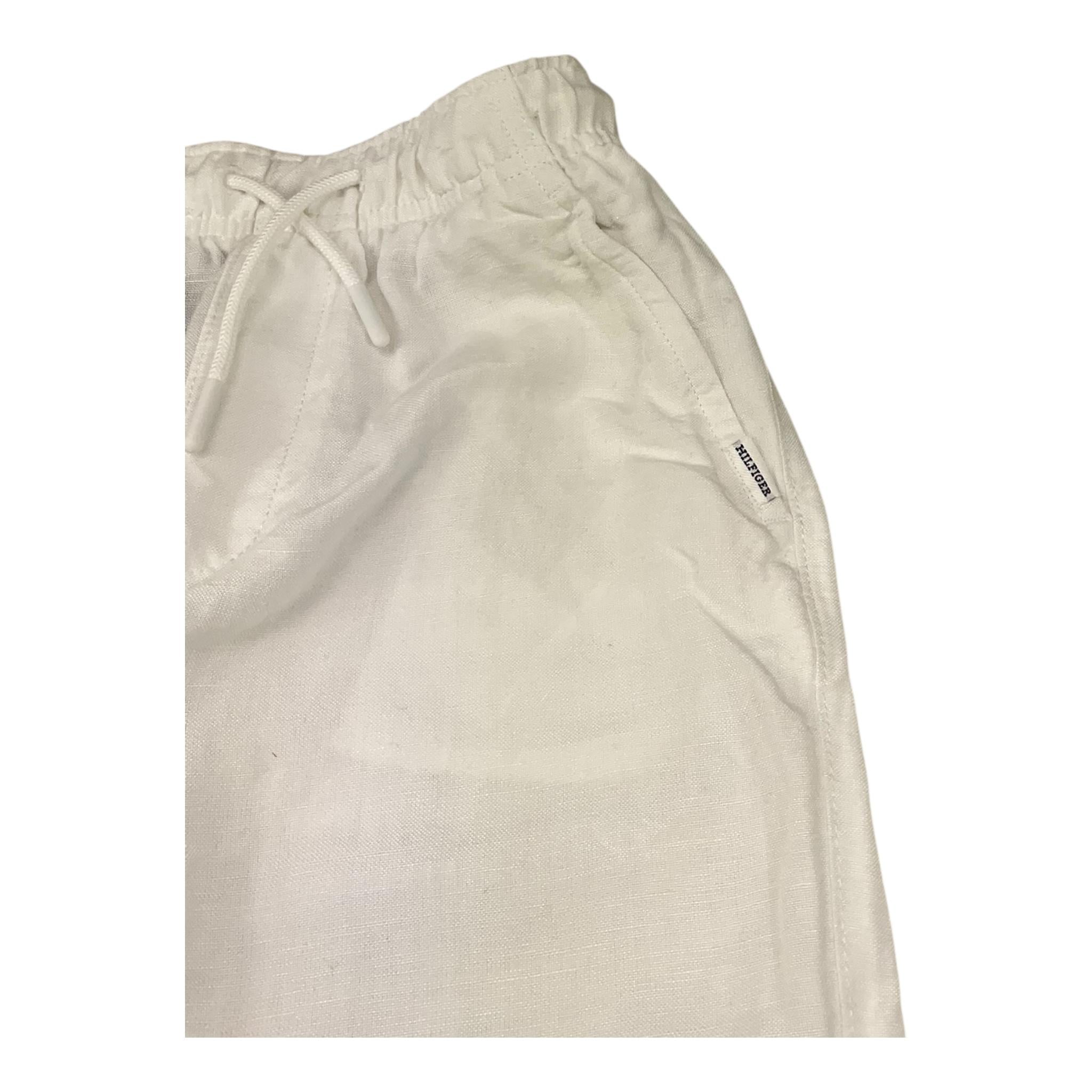 Tommy Hilfiger Pantalone Tinta Unita con Elastico In Vita per Bambino KB0KB09640 BIANCO TOMMY HILFIGER 