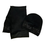 Liu Jo Set Cappello-Sciarpa Tinta Unita con Paillettes per Bambina G65049 NERO LIU JO 