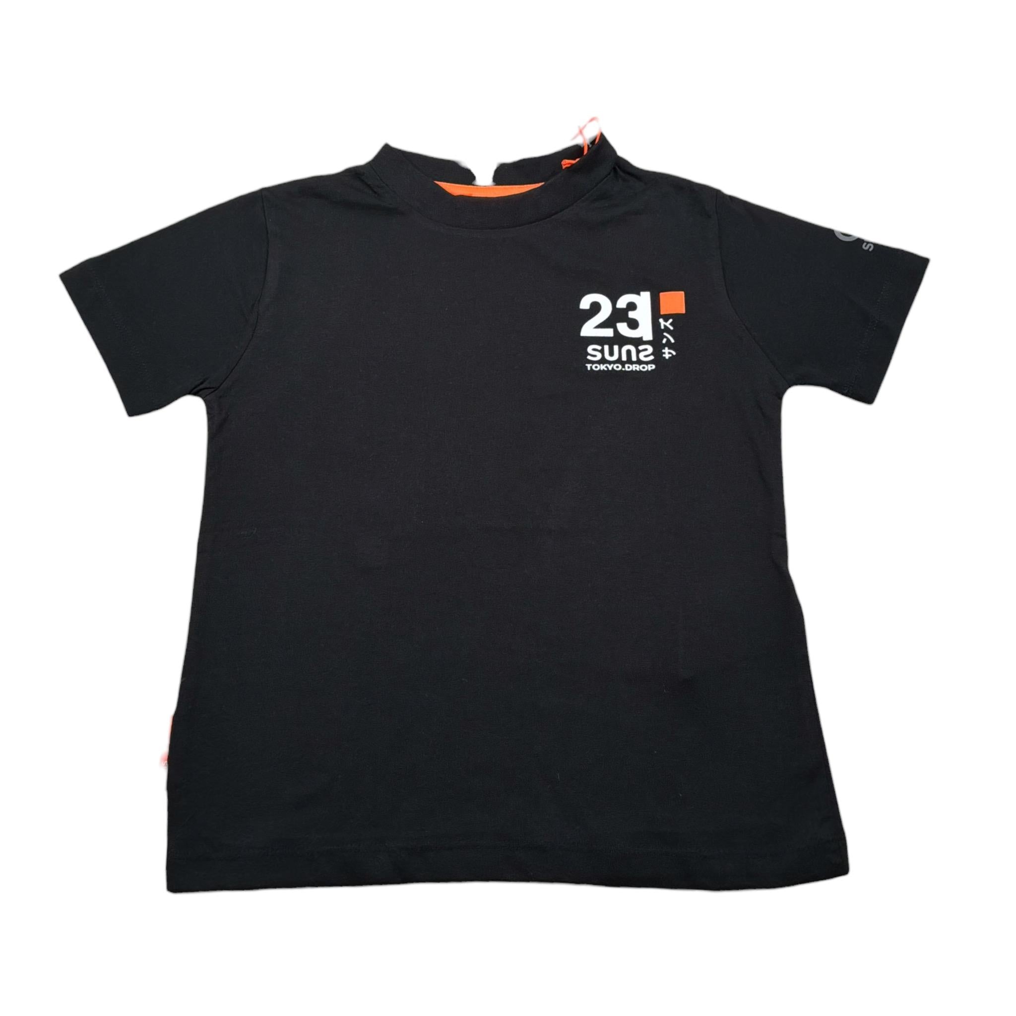 Suns T-Shirt Girocollo tinta unita con Logo Nero per Bambino TSS5108U NERO SUNS 