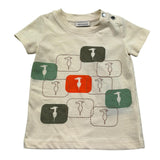 Trussardi T-Shirt Girocollo Tinta Unita con Stampe per Neonato TIP26047TS BEIGE TRUSSARDI 