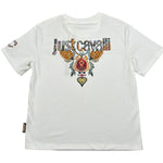 Just Cavalli T-Shirt Tinta Unita con Logo per Bambino JBP26076TS BIANCO JUST CAVALLI 