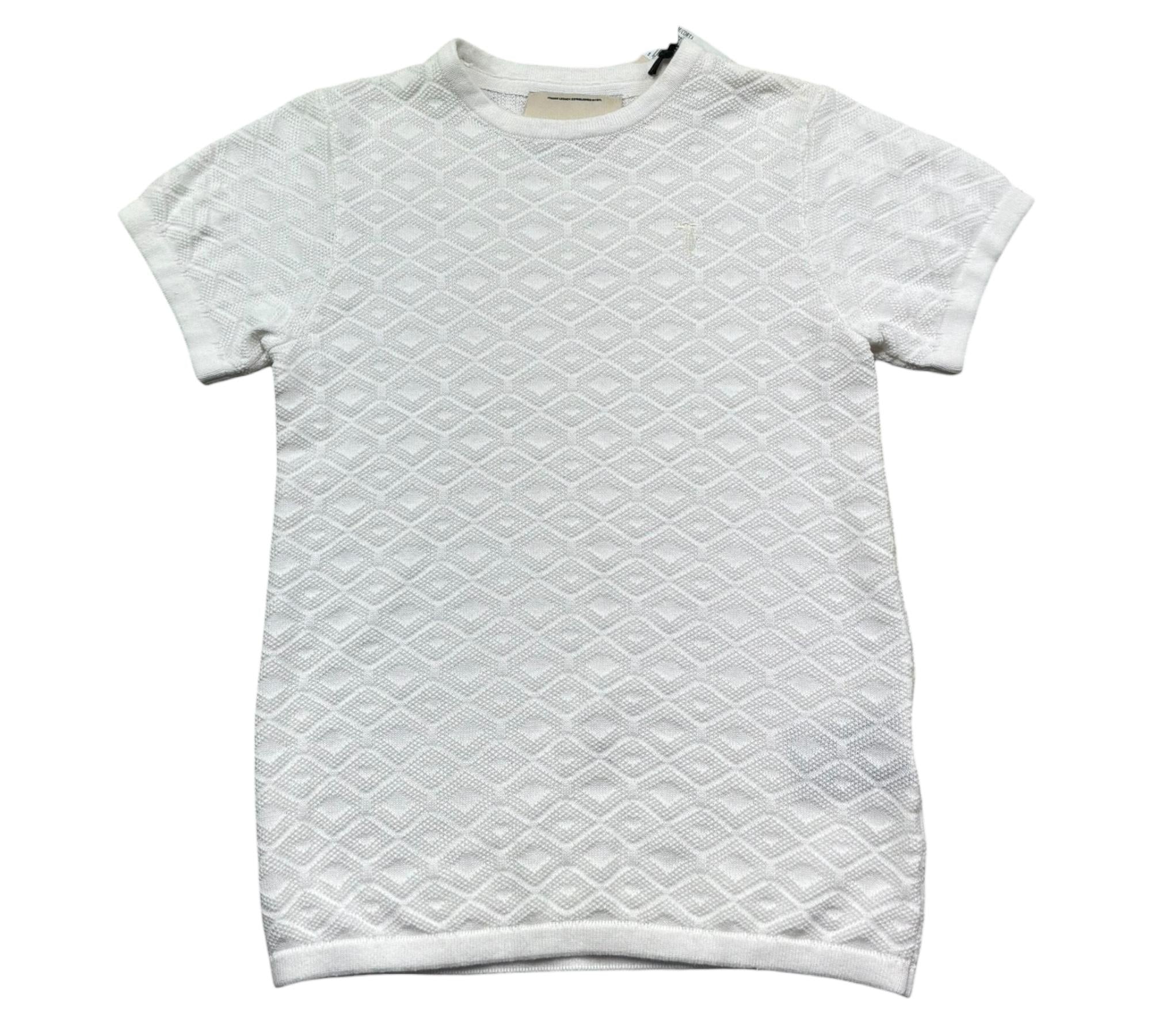 Trussardi T-Shirt Girocollo Tinta Unita  per Bambino TBP26082TS BIANCO TRUSSARDI 