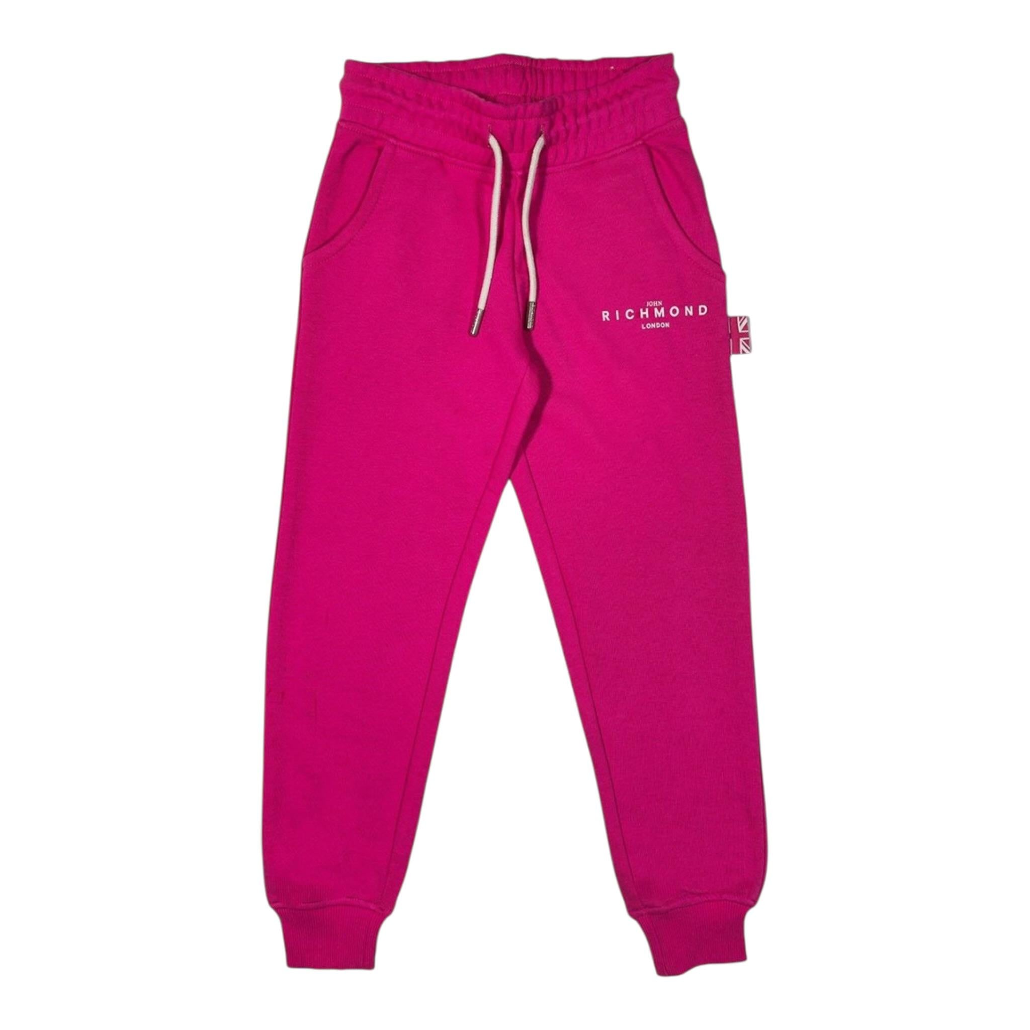 John Richmond Pantalone Tuta tinta unita con Logo Fuxia per Bambina RGP24002PA FUXIA JOHN RICHMOND 