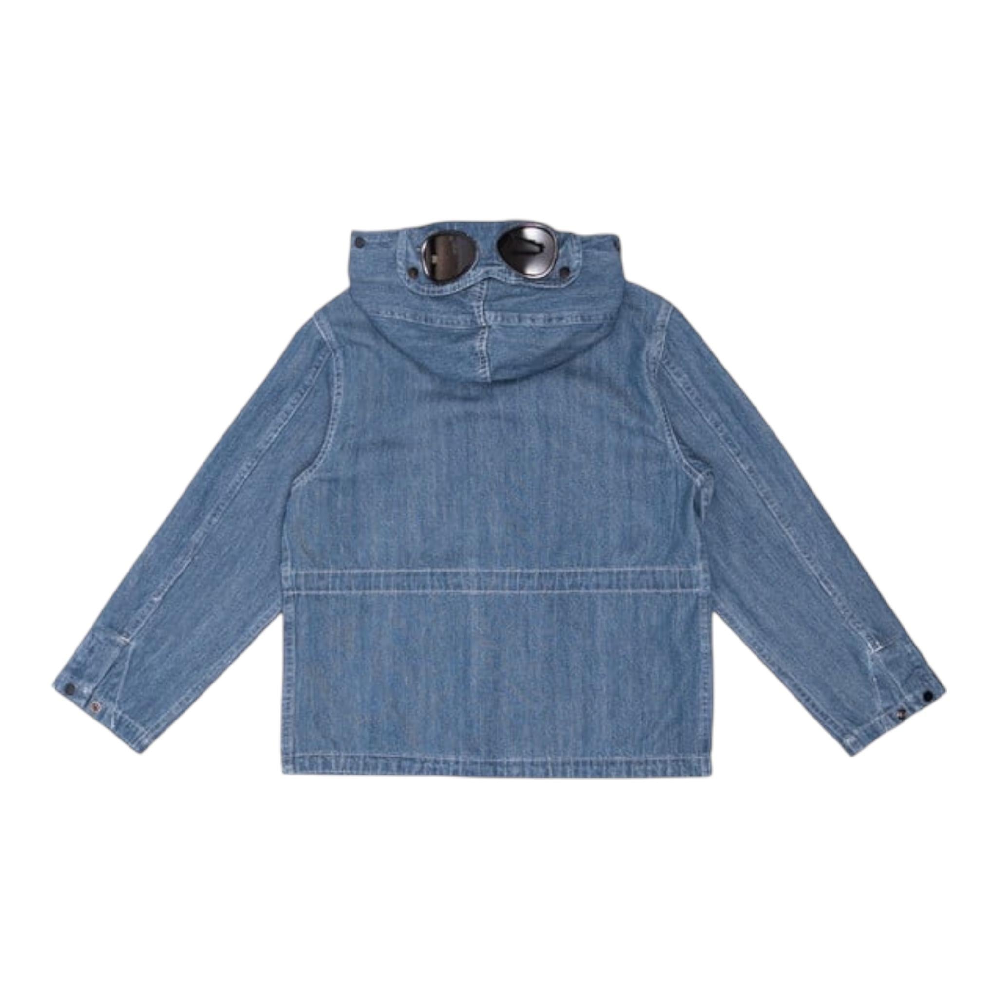 C.P. Company Giubbino In Denim Tinta Unita con Zip per Bambino CUA0002 BLU C.P. COMPANY 