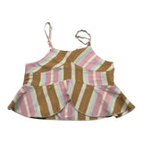Kaos Top Tricolore con Fantasia A Righe per Bambina KA131 BEIGE KAOS 