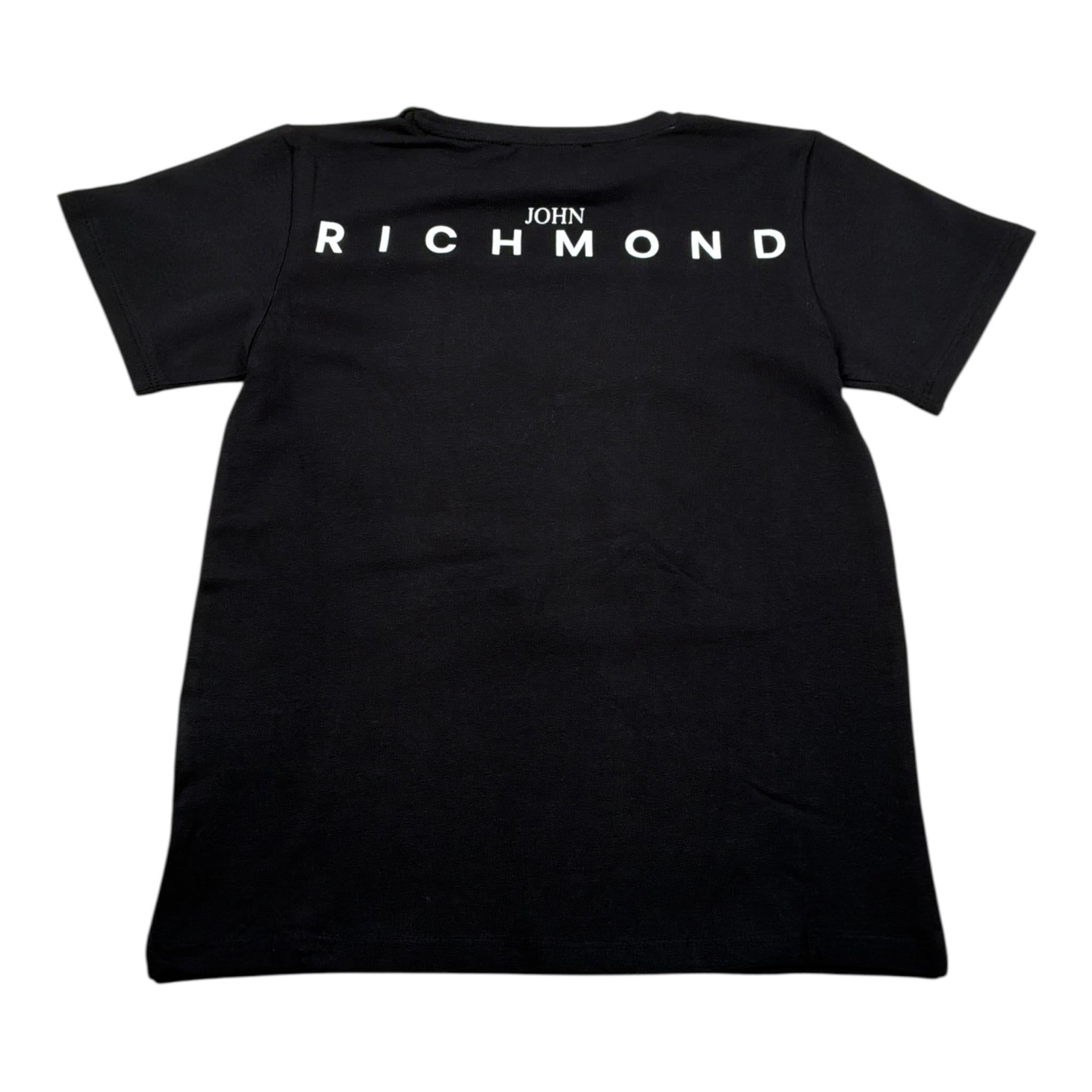 John Richmond T-Shirt tinta unita con Stampa Nero per Bambino RGA19091TS NERO JOHN RICHMOND 