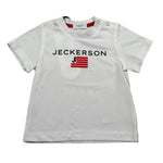 Jeckerson T-Shirt Girocollo Tinta Unita con Stampa per Neonato JN4025 BIANCO JECKERSON 