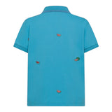 Sun68 Polo Mezza Manica Tinta Unita con Stampa per Bambino A35328X AZZURRO SUN68 