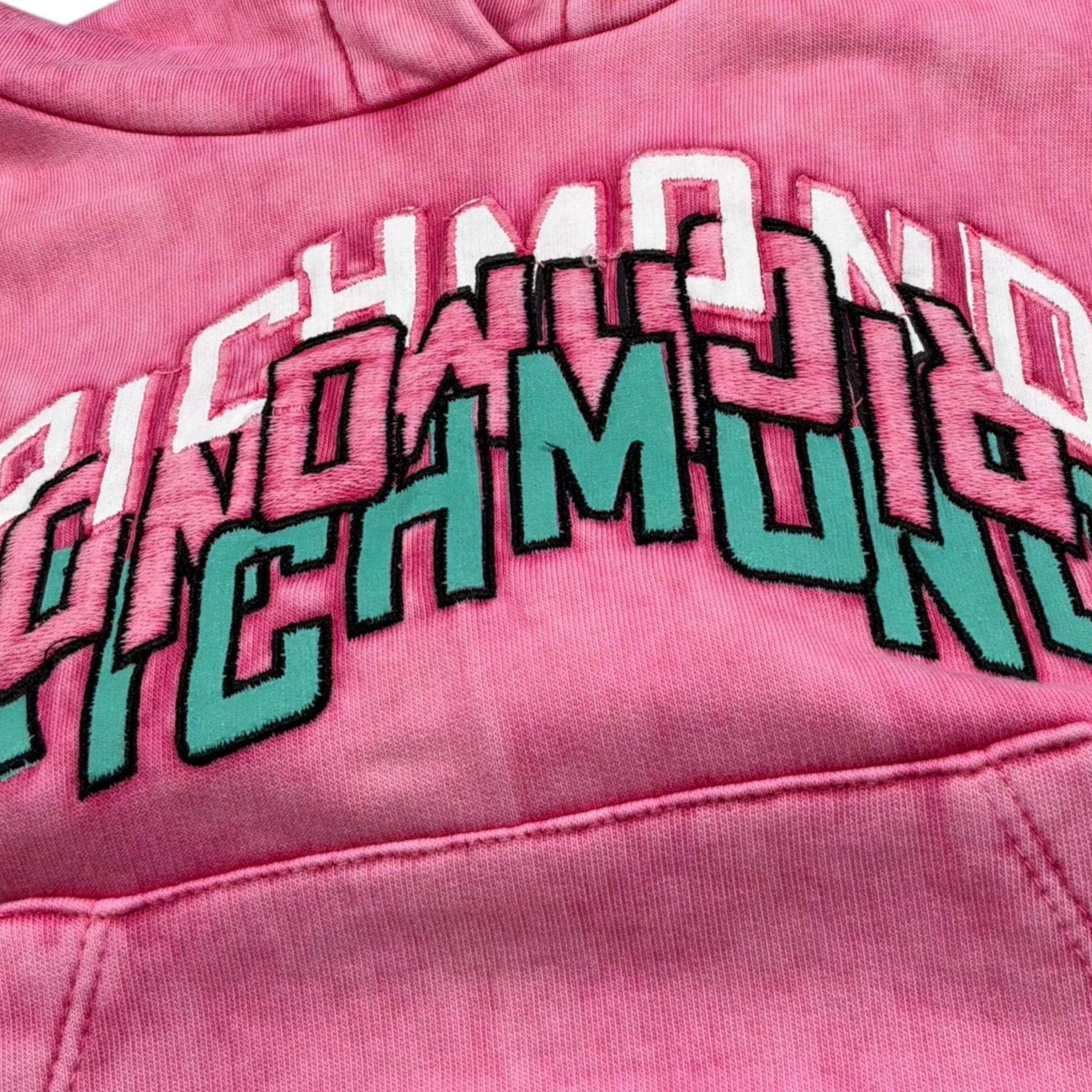 John Richmond Felpa Giromanica con Cappuccio E Stampa per Bambina RGP26156FE ROSA JOHN RICHMOND 