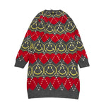 MOSCHINO abito in maglia tinta unita con stampa Grigio per Bambina HDV0H5 GRIGIO MOSCHINO 