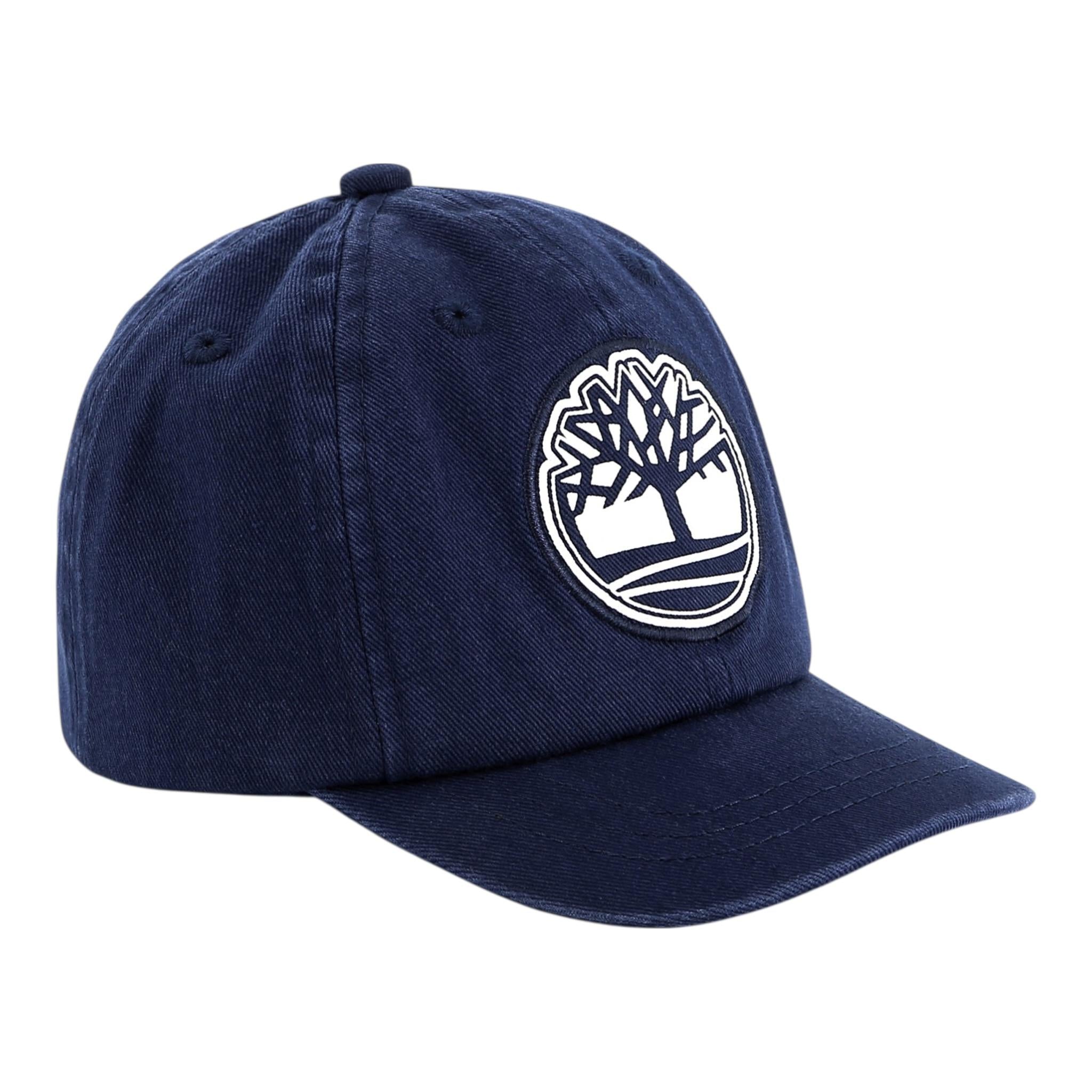 Timberland Cappello con Visiera Tinta Unita con Logo per Neonato T60409X BLU TIMBERLAND 