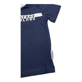 Bikkembergs T-Shirt Girocollo Tinta Unita con Logo per Neonato BK170 BLU BiKKEMBERGS 