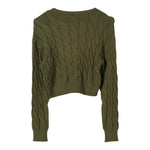 LIU JO maglia girocollo tinta unita con trecce Verde per Bambina GF4214 VERDE LIU JO 