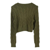 LIU JO maglia girocollo tinta unita con trecce Verde per Bambina GF4214 VERDE LIU JO 