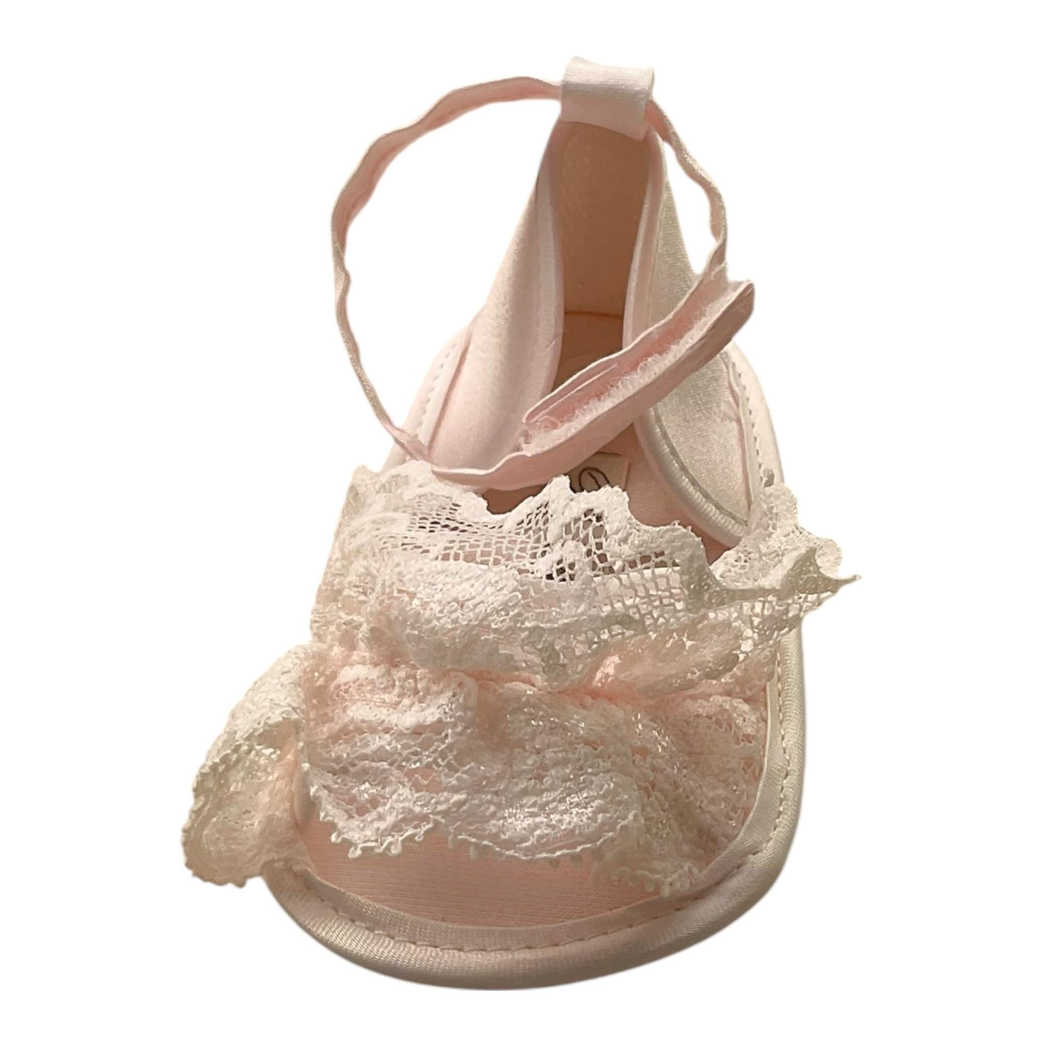 Barcellino Sandali Tinta Unita con Ricami per Neonata IL16121 ROSA BARCELLINO 