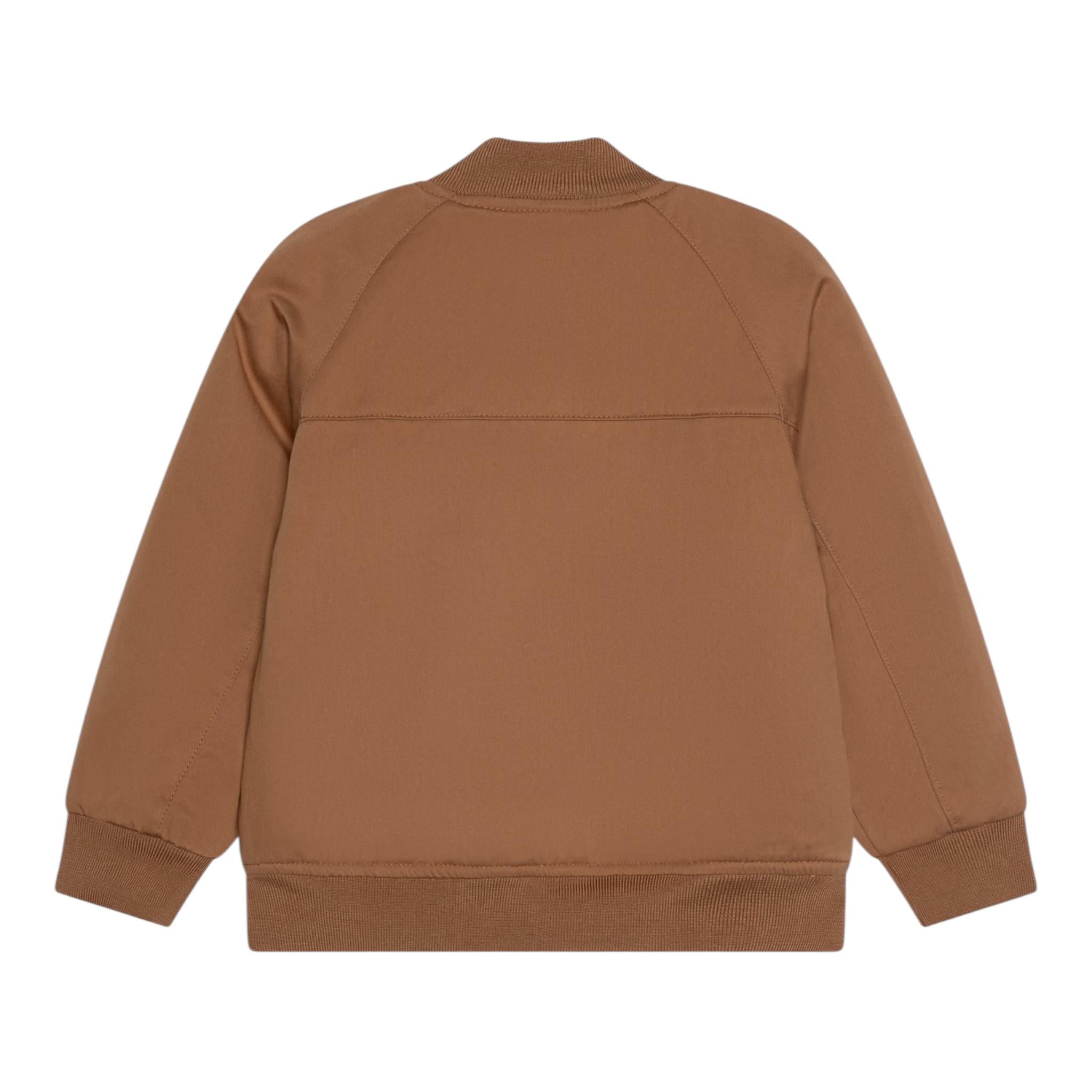 Tommy Hilfiger Giubbino Tinta Unita con Zip E Logo per Bambino KB0KB09363 MARRONE TOMMY HILFIGER 