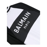 BALMAIN cardigan bicolore con profili in contrasto Bianco/nero per Bambino BU4A40 BIANCO/NERO BALMAIN 