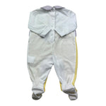 Isabel & Martinez Tutina Bicolore Manica Lunga con Applicazioni per Neonata IM25N422 BIANCO/GIALLO ISABEL & MARTINEZ 