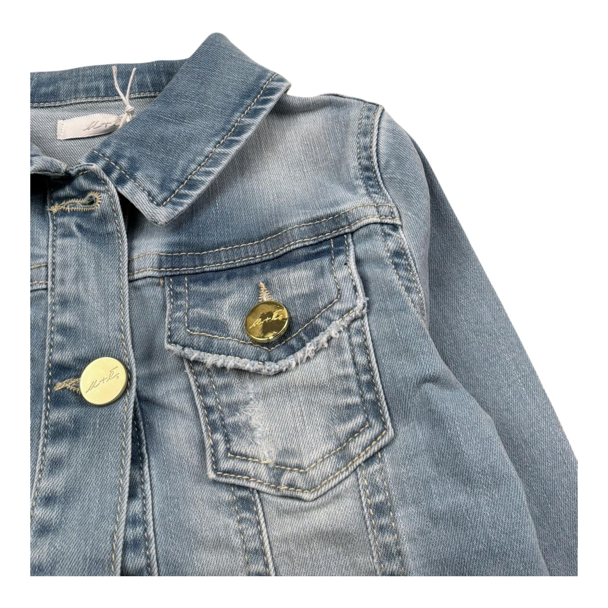 M+E' Giubbino In Denim Tinta Unita per Neonata UE1690N AZZURRO M+E' 