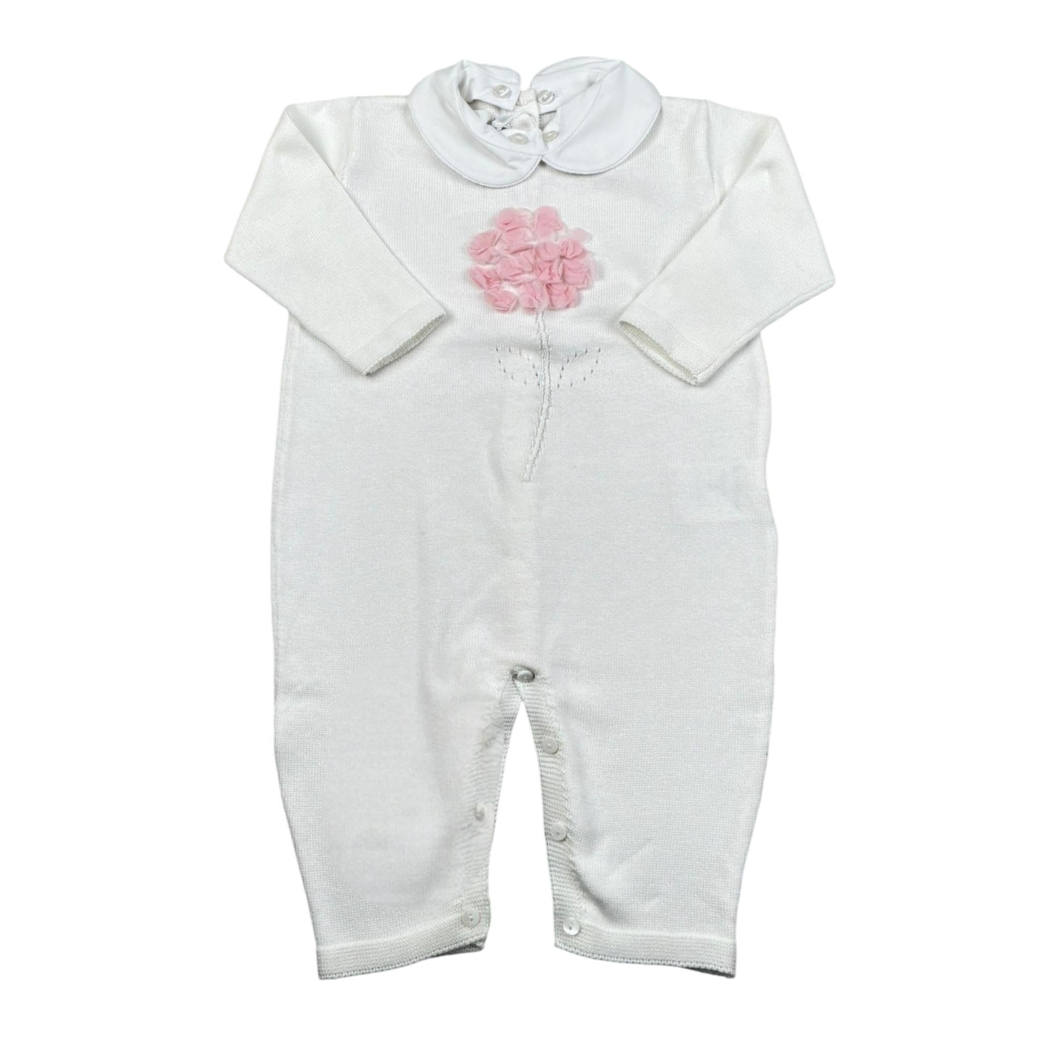 Le Coconne Tutina Tinta Unita con Ricami per Neonata LCN2124 PANNA LE COCONNE 