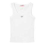 Liu Jo Canotta Tinta Unita con Traforo A Forma di Cuore per Bambina GA5199XXX BIANCO LIU JO 