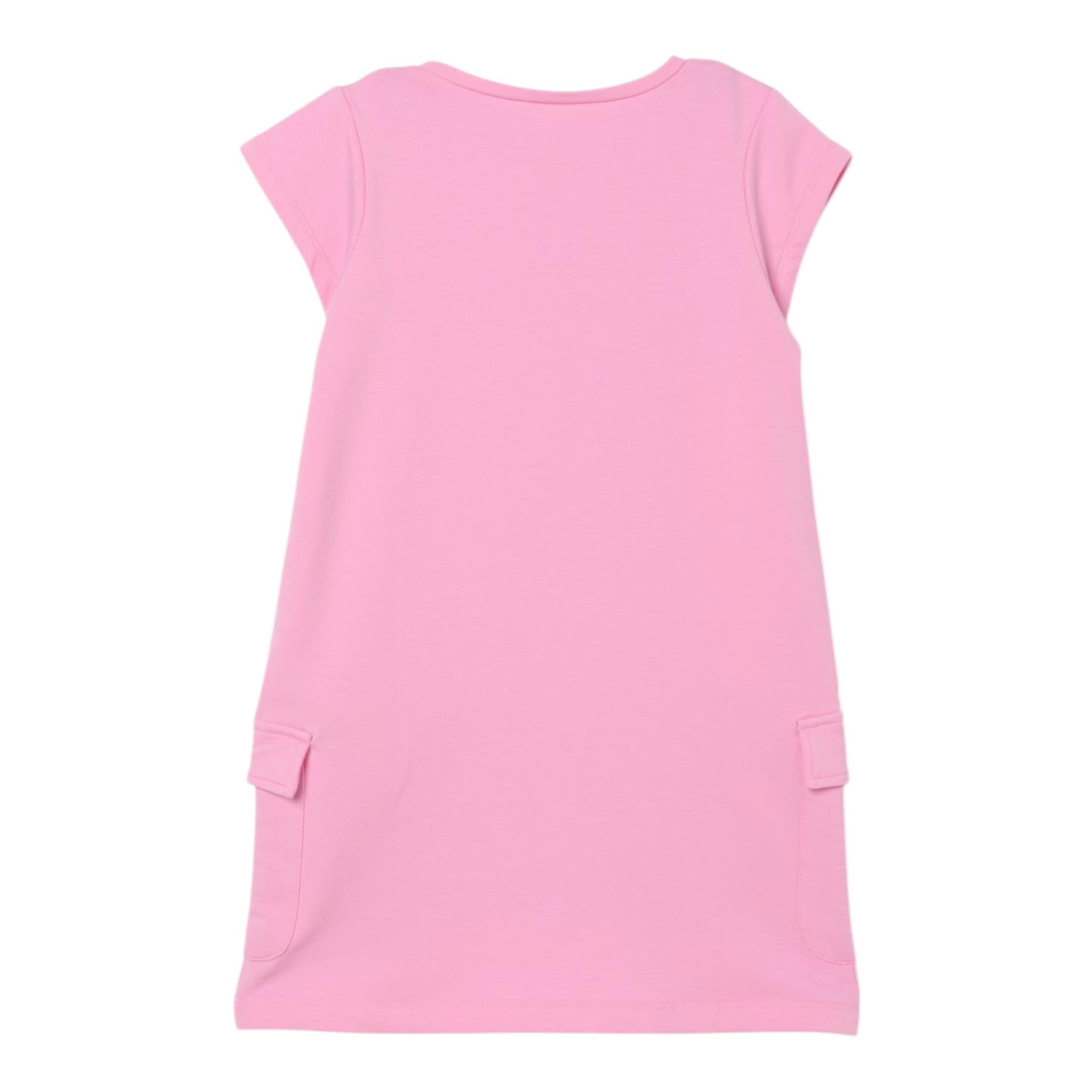 Liu Jo Abito Mezza Manica Tinta Unita con Logo per Bambina KA5017X ROSA LIU JO 