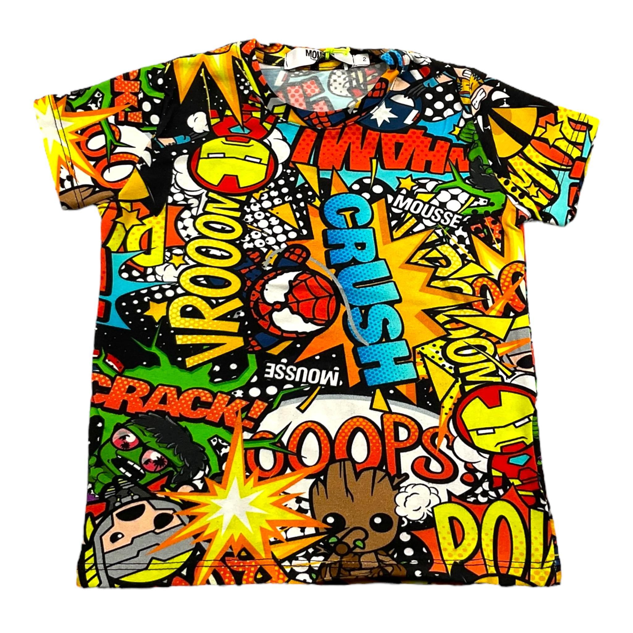 MOUSSE t-shirt girocollo stampa fantasia marvel Multicolor per Neonato HKTS371 MULTICOLOR MOUSSE 