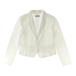 Patrizia Pepe Giacca Tinta Unita Modello Crop per Bambina 7S0277X BIANCO PATRIZIA PEPE 
