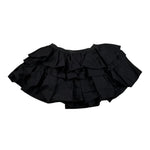 Dou Dou Gonna Tinta Unita con Balze E Elastico In Vita per Bambina DW7A61XX NERO DOU DOU 