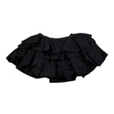 Dou Dou Gonna Tinta Unita con Balze E Elastico In Vita per Bambina DW7A61XX NERO DOU DOU 